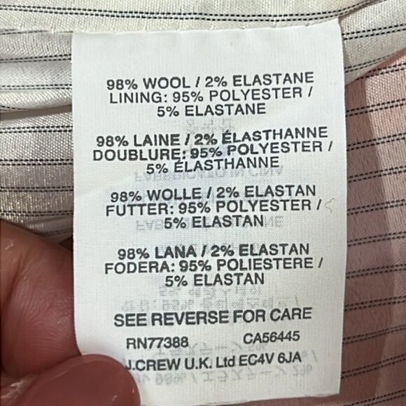 J. Crew Regent Blazer Orange Red 4 Wool Contemporary Office Professional - Picture 14 of 15